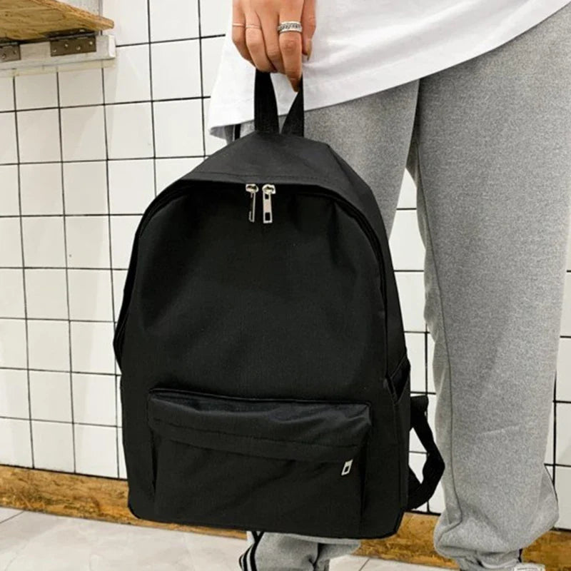 Backpacks Preppy Students Backpack Large Capacity Button Travel Bag Solid Simple Harajuku Chic Fashion Retro Unisex High Street