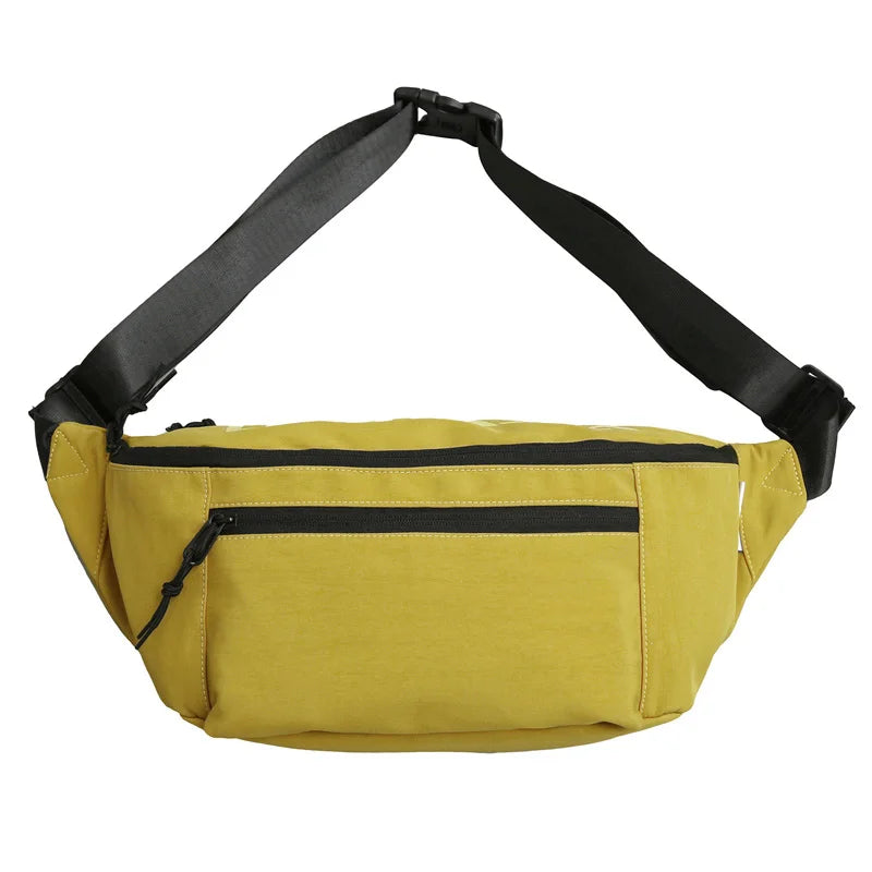 Casual Street Large Waist Bag Unisex Hip-hop Fanny Pack Chest Pack High-capacity Nylon Belt Bag Female Shoulder Crossbody Bags