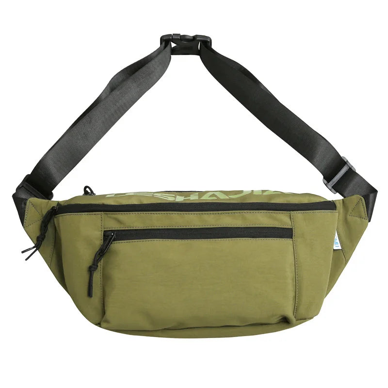 Casual Street Large Waist Bag Unisex Hip-hop Fanny Pack Chest Pack High-capacity Nylon Belt Bag Female Shoulder Crossbody Bags