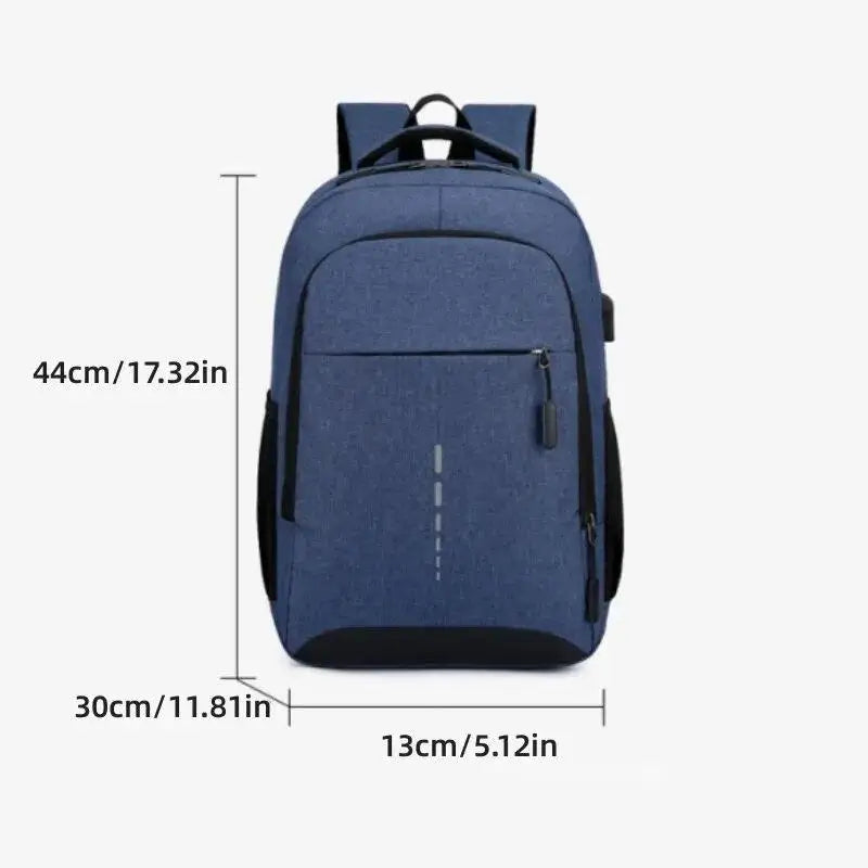 Classic Men Waterproof Backpack USB Charging Casual Travel Backpack Men Large Capacity Travel Laptop Backpack School Bag