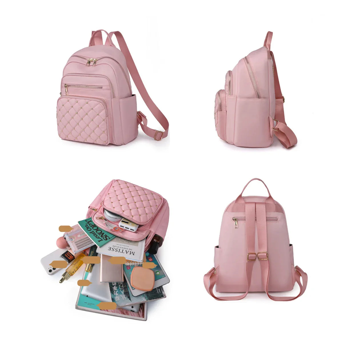 Fashion Bagpack Women High Quality Nylon Backpacks Female Big Travel Back Pack Large School Bags for Teenage Girls Shoulder Bag