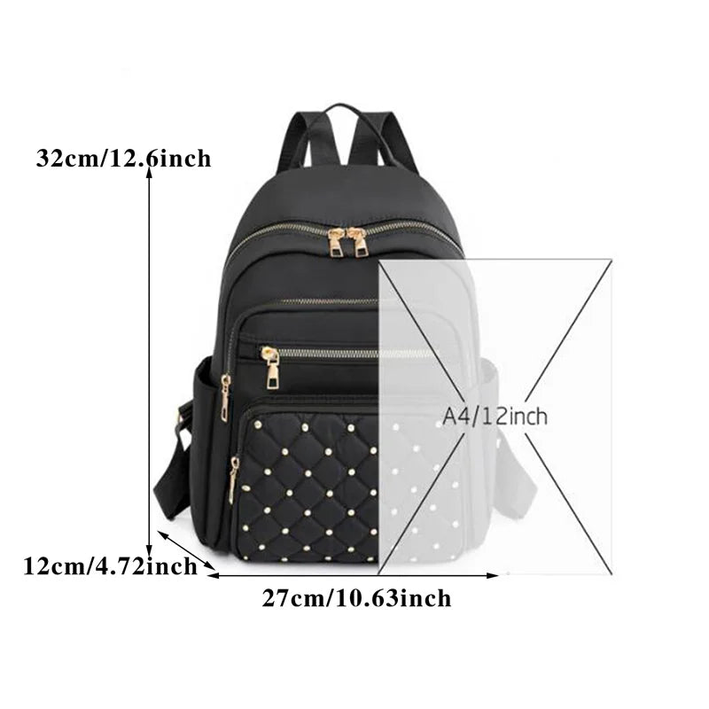 Fashion Bagpack Women High Quality Nylon Backpacks Female Big Travel Back Pack Large School Bags for Teenage Girls Shoulder Bag