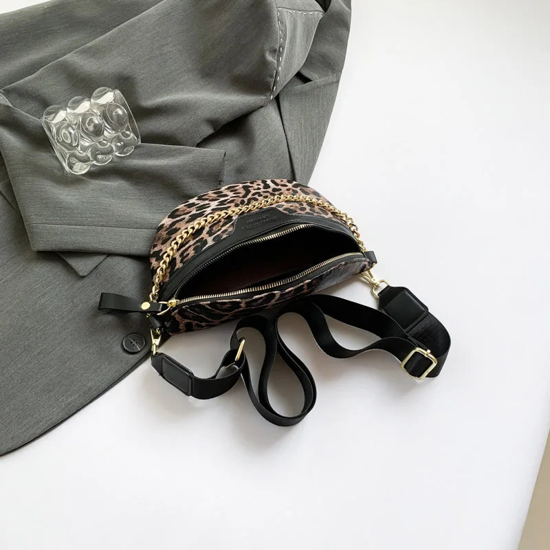 Leopard Print Waist Bag for Woman Fashion Fanny Pack Purse High-quality Shoulder Crossbody Bags Simple Chest Bag Lady Phone Pack