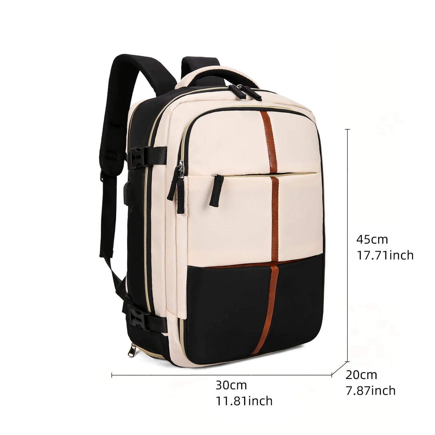 Multifunctional Travel Backpack Luggage Bag with USB Interface Independent Shoe Cabinet Can Board The Plane