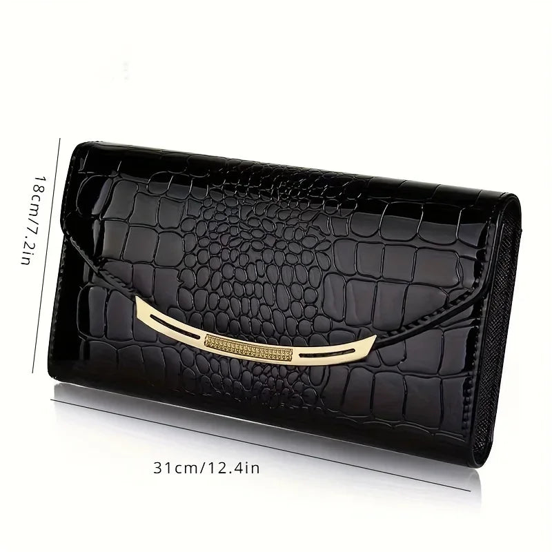 Patent leather women's clutch bag Large capacity clutch bag chain clutch bag Single shoulder straddle bag