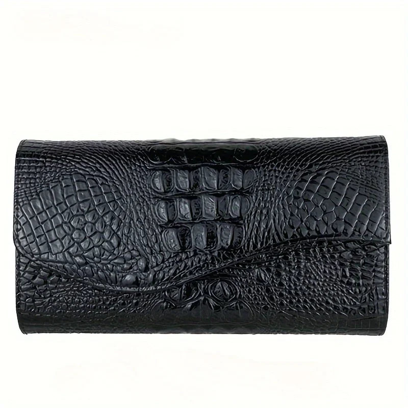 Women's stylish clutch bag Large capacity crocodile print crossbody shoulder bag