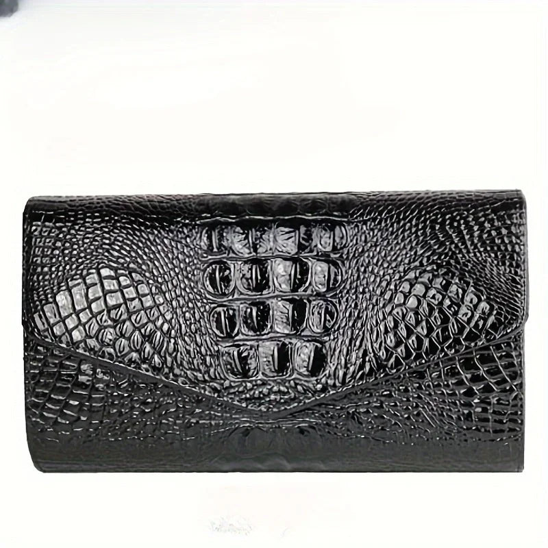 Women's stylish clutch bag Large capacity crocodile print crossbody shoulder bag